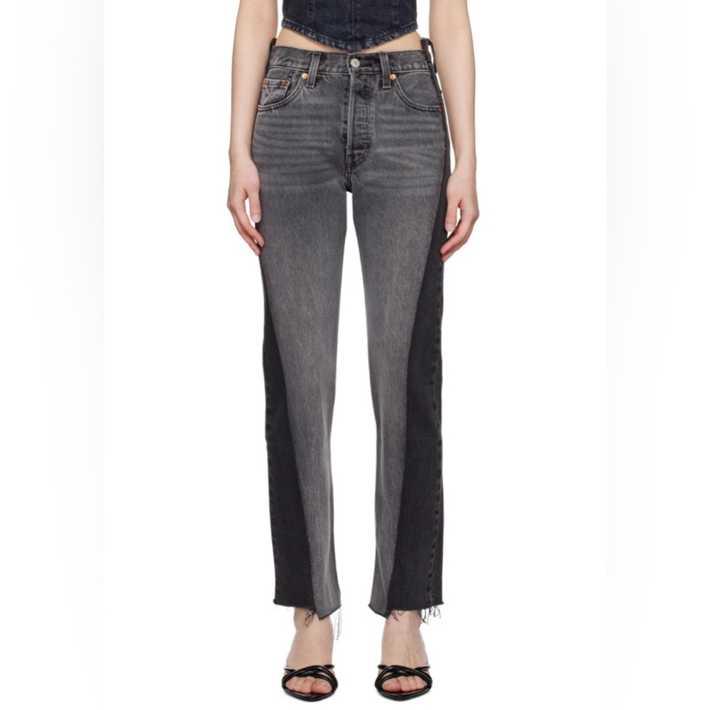 LEVI’S Black 501 Spliced Jeans Size W25 L32